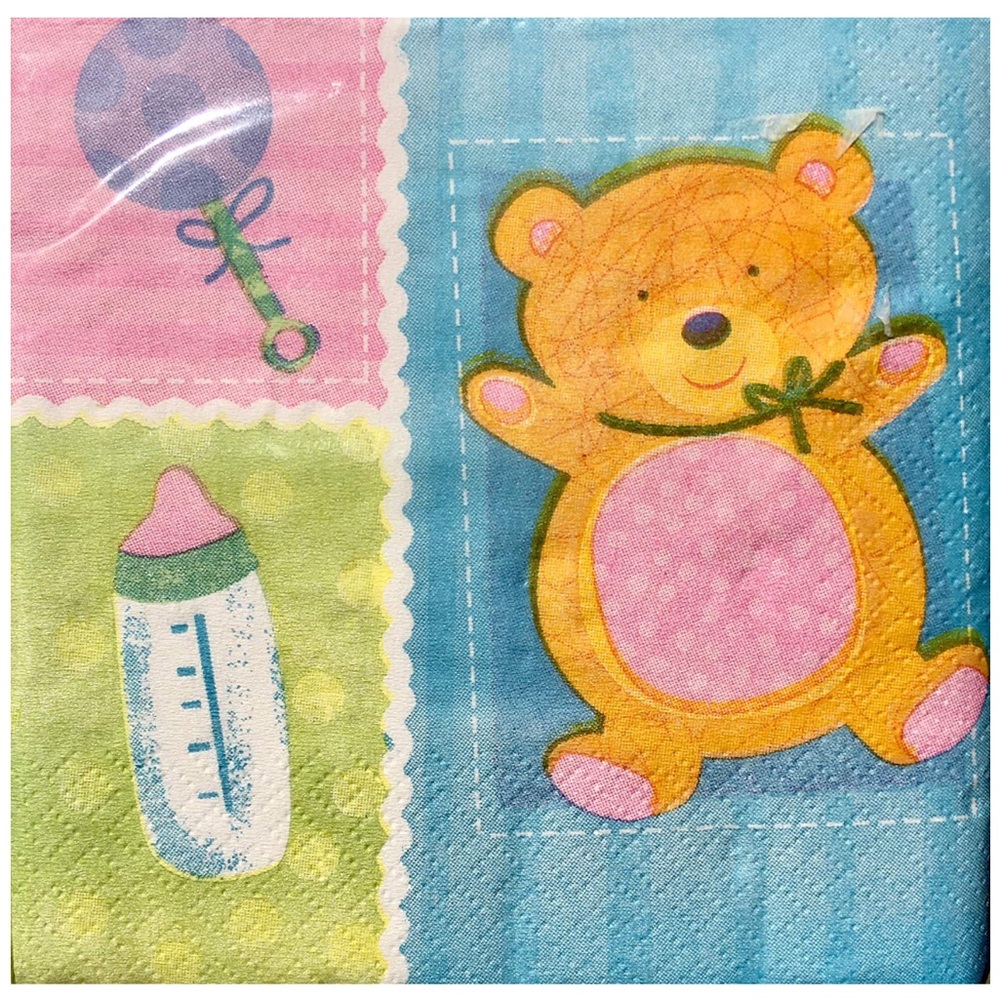 Baby Shower Collage Beverage Napkins, 24 ct